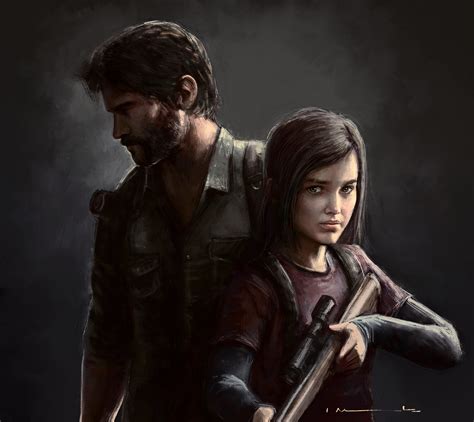 Joel, surveying the area with a fearless look, portrays his strong will to protect Ellie. His gaze reflects the experiences that turned him into a hardened survivor but also hints at his sorrow and the kindness he has hidden inside. Ellie, holding a rifle alone, clearly displays both sides of her character, just as it is in-game.